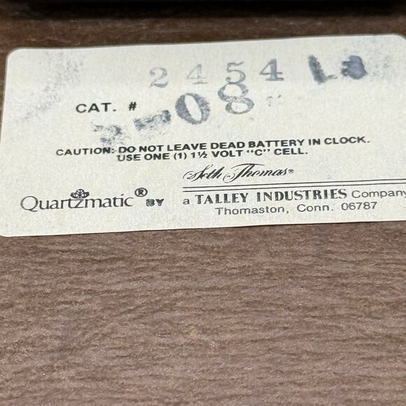 Vintage Seth Thomas Octagon Wall Clock Wood Frame Glass Face Works - Picture 5 of 8